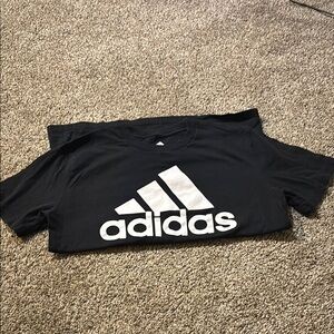 Adidas Black T-Shirt with White Logo